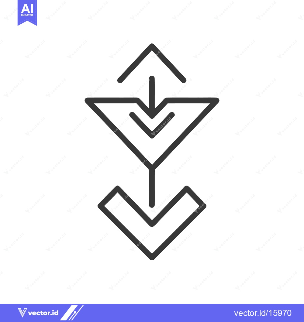 Premium Vector dari Geometric Arrow Symbol: Minimalist Design with Directional Emphasis on