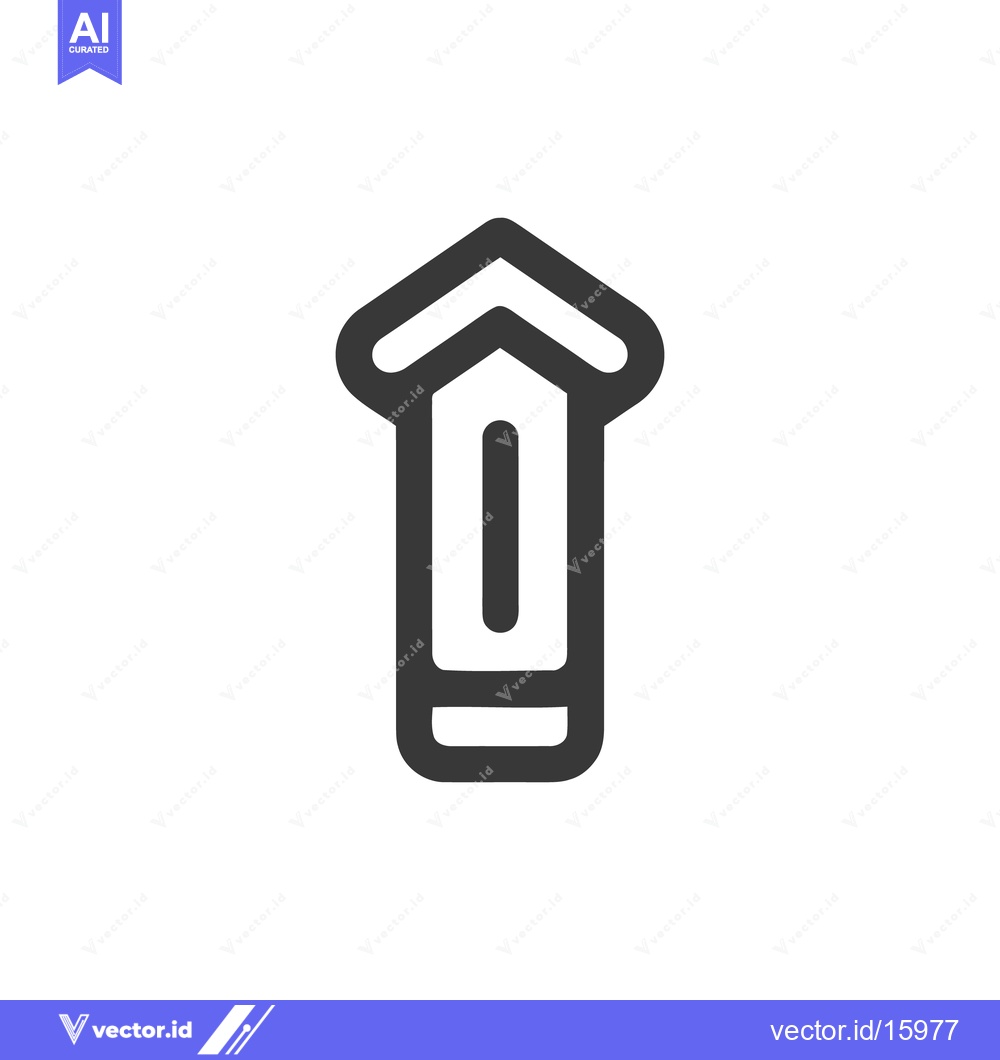 Premium Vector dari Bold Upward Arrow Icon: Modern, Minimalist Design on White Background