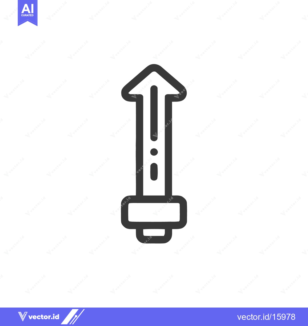 Premium Vector dari Bold Outline Arrow Icon Pointing Upward with Distinctive Base