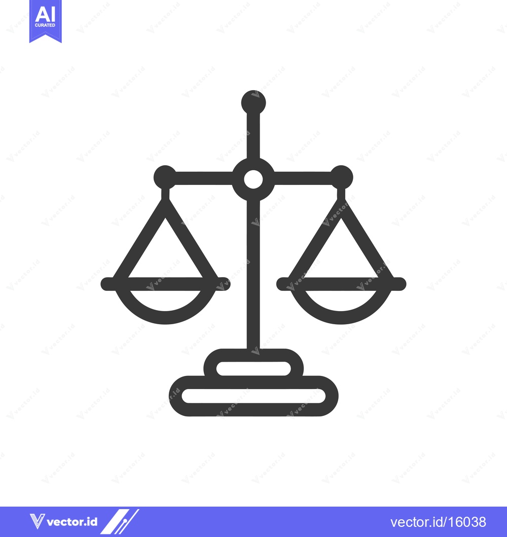 Premium Vector dari A Line Drawing of a Balance Scale