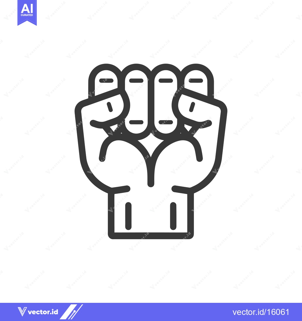 Premium Vector of A line drawing of a clenched fist