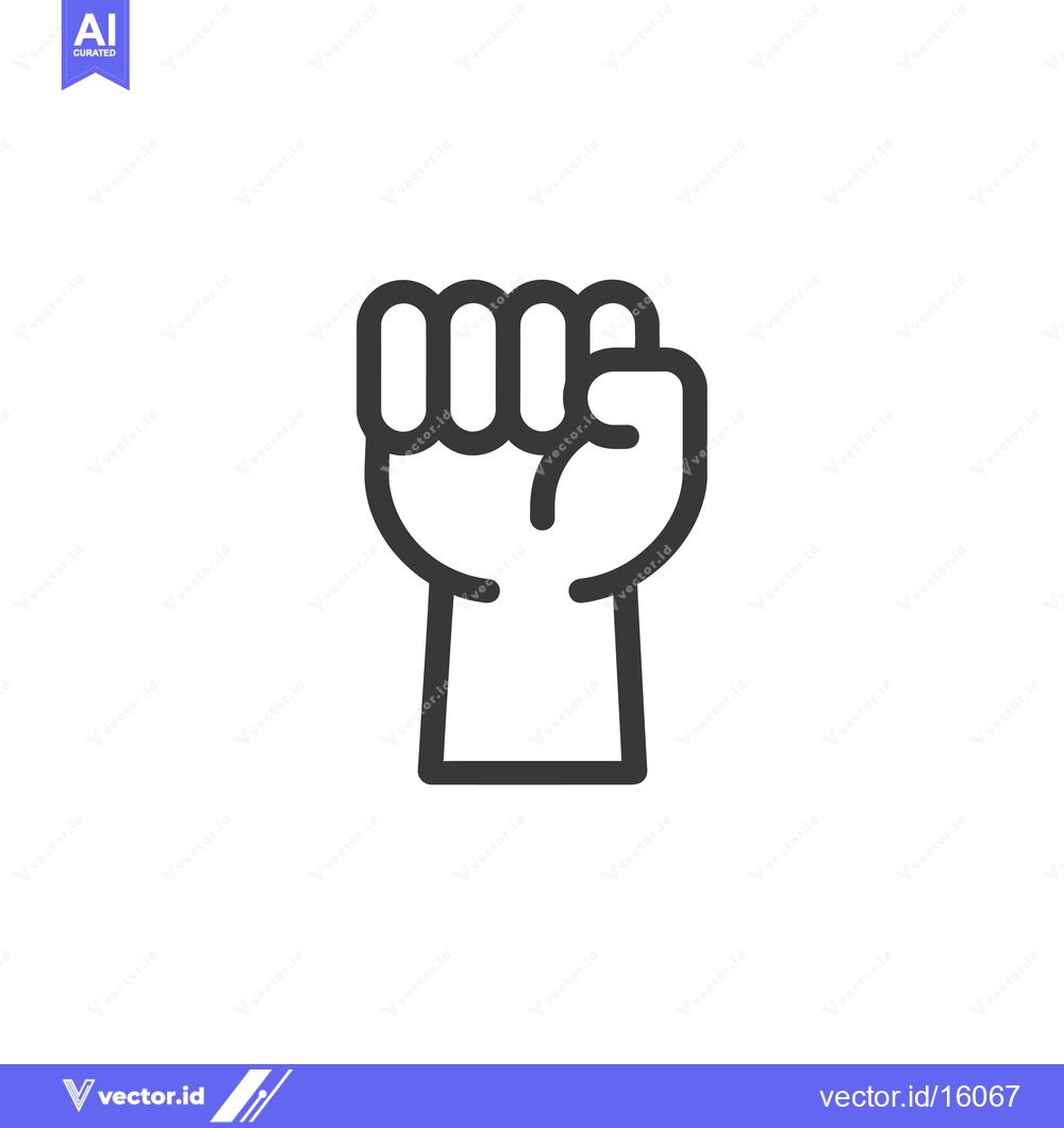 Premium Vector dari A line drawing of a closed fist with the thumb extended