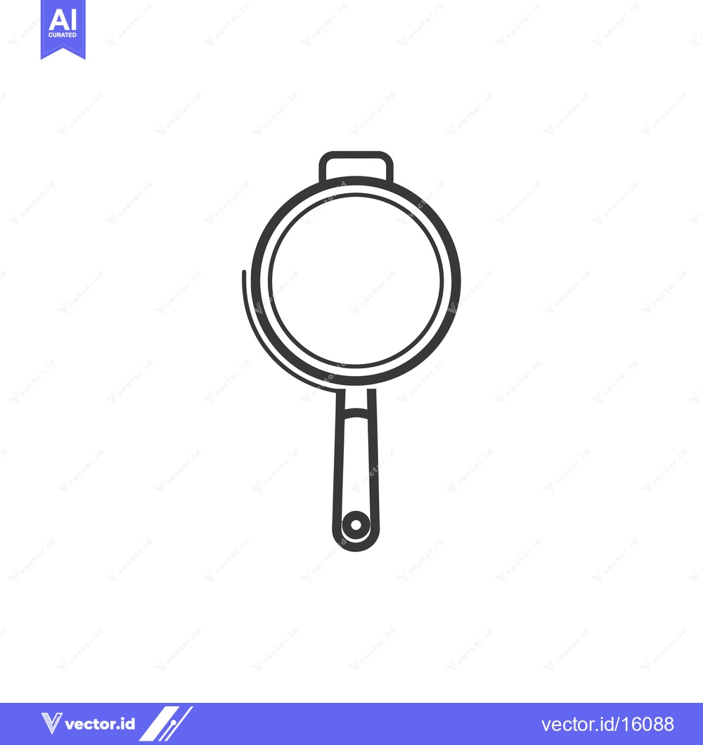 Premium Vector of A Line Drawing of a Frying Pan