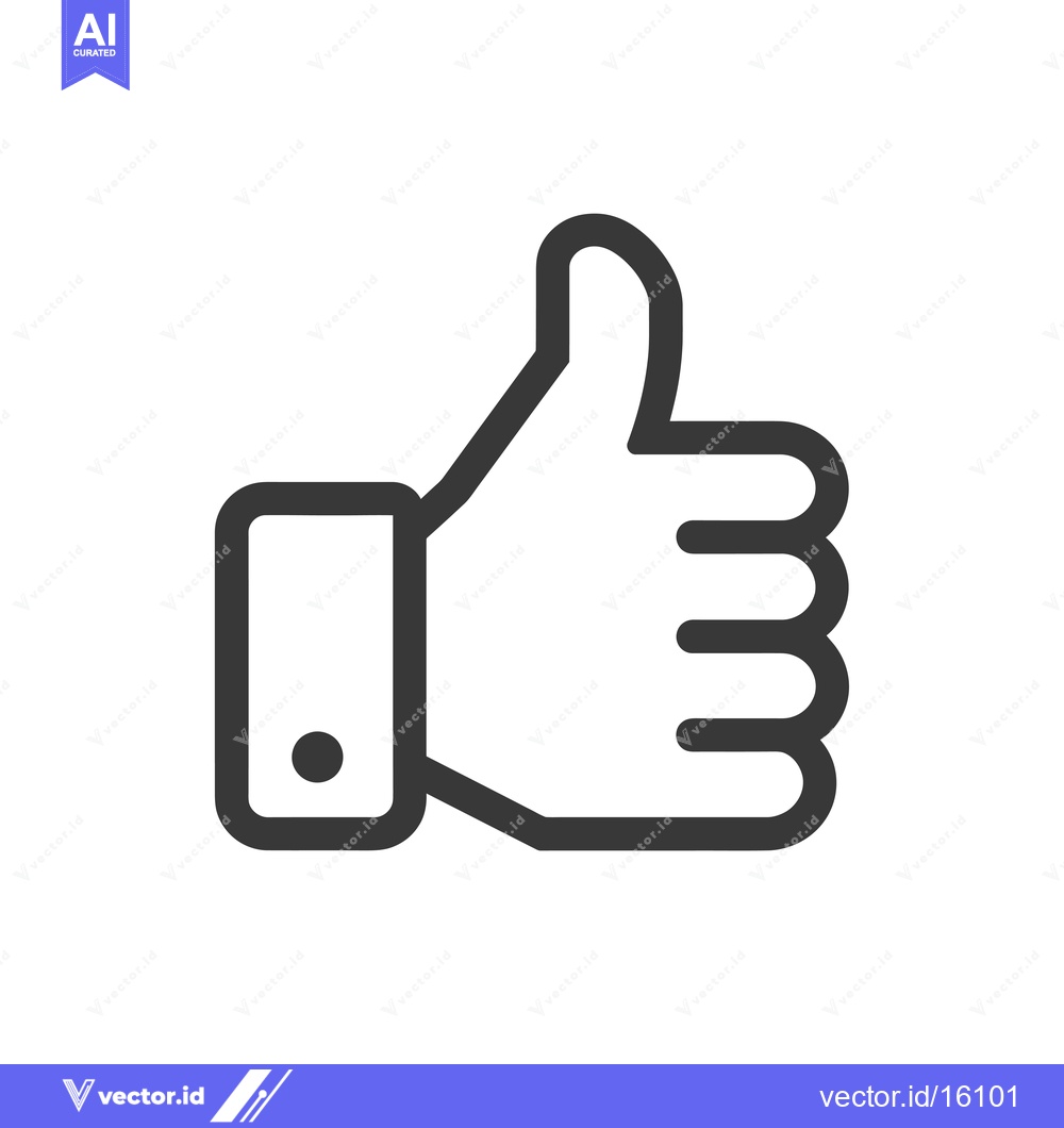 Premium Vector dari A line drawing of a hand giving a thumbs up