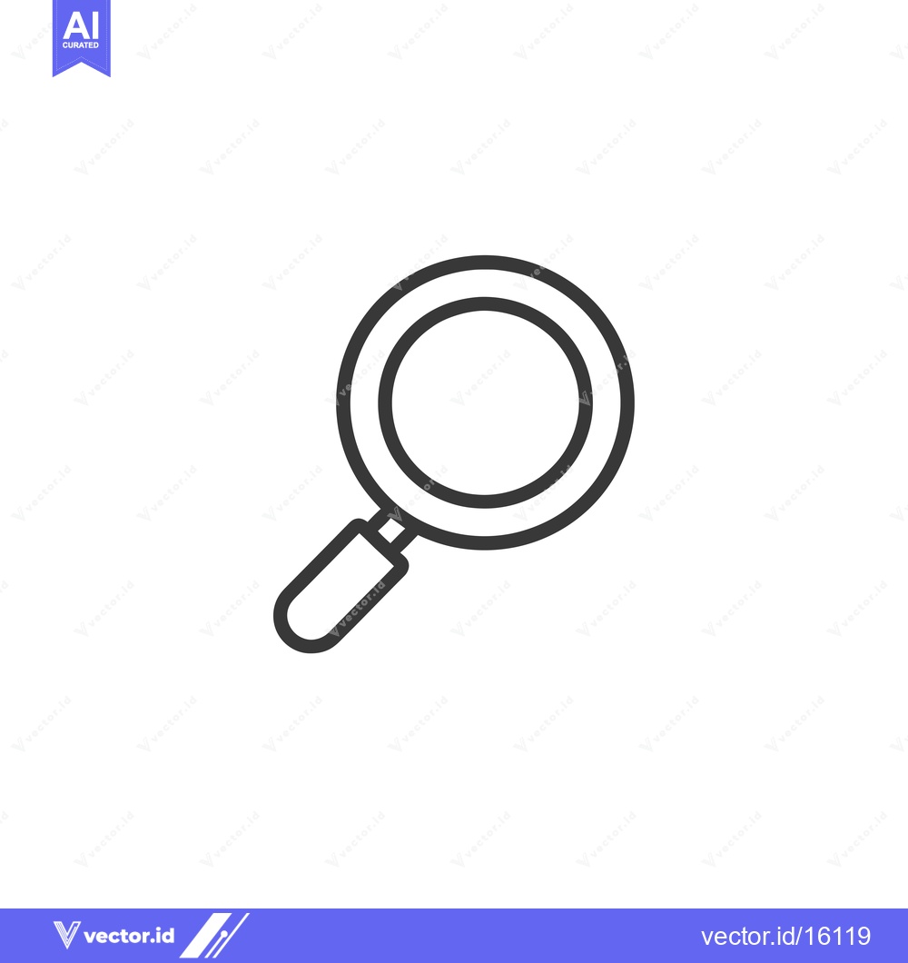 Premium Vector of A Line Drawing of a Magnifying Glass