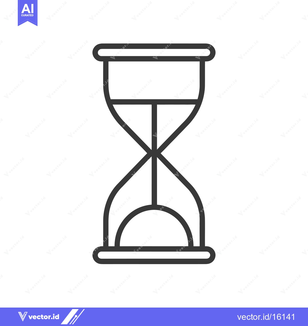 Premium Vector of A Line Drawing of an Hourglass with a Narrow Waist