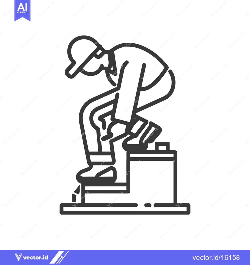 Premium Vector of A Line Drawing of a Person Reaching for a Box on a Shelf