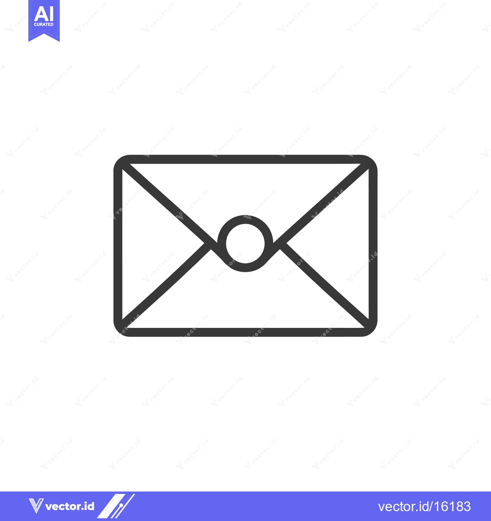 Premium Vector of A Line Drawing of a Sealed Envelope