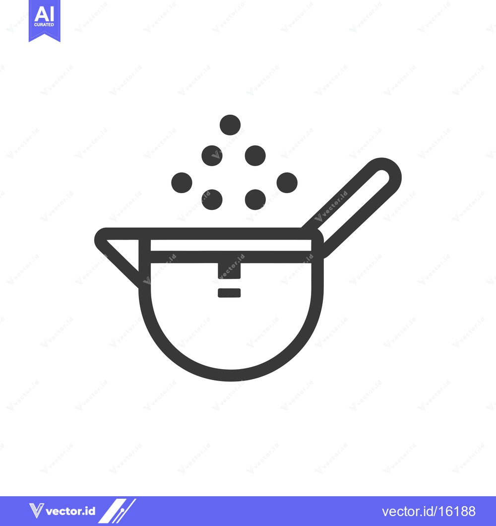 Premium Vector dari A Line Drawing of a Sieve with Particles Pouring Out