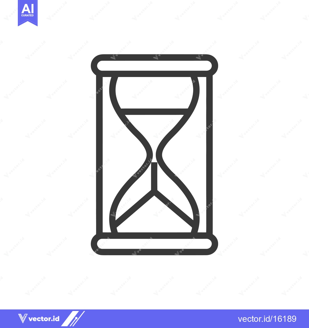 Premium Vector dari A line drawing of a simple hourglass