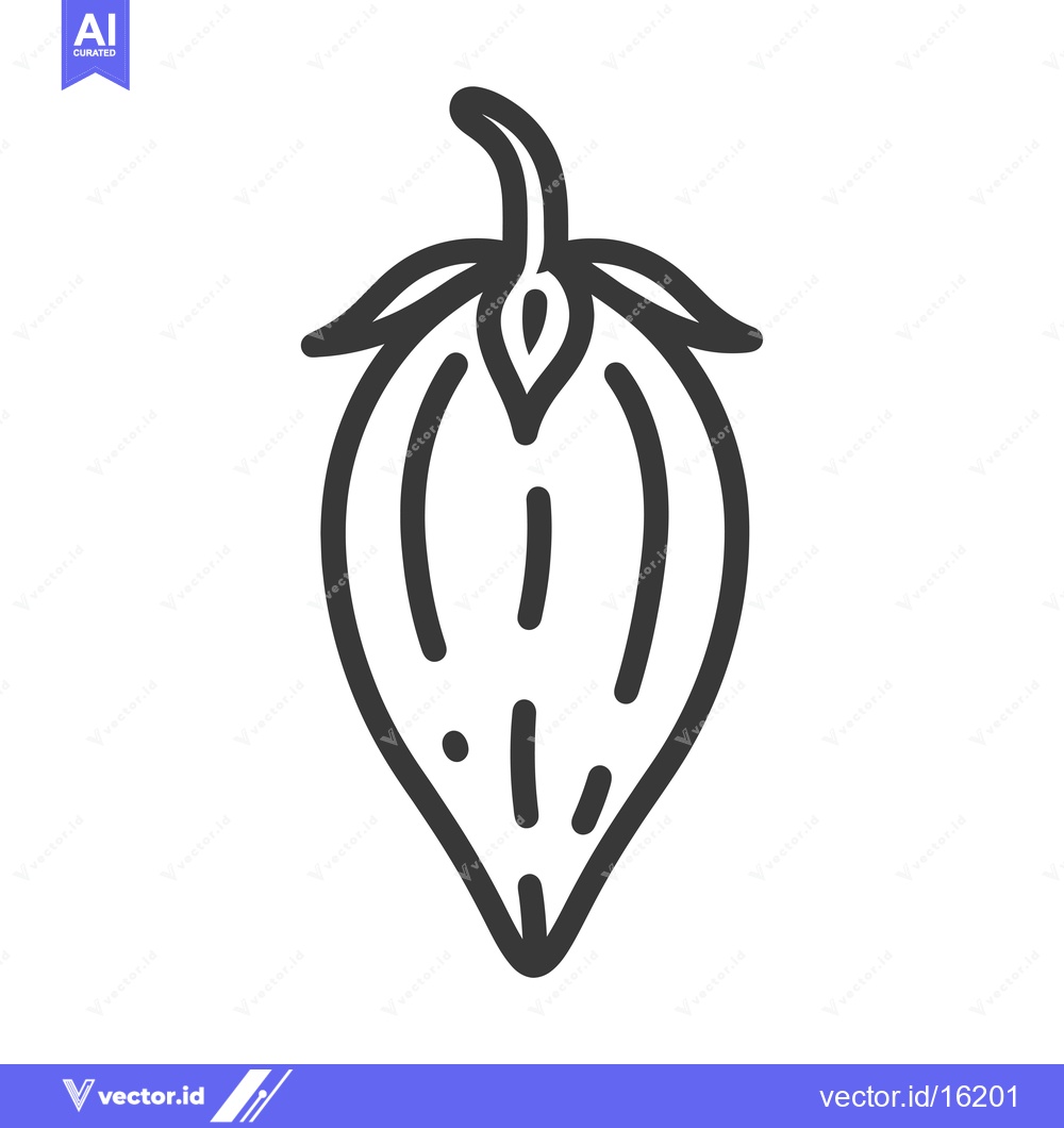 Premium Vector dari A Line Drawing of a Single Tomatillo