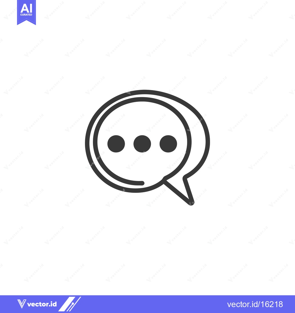 Premium Vector of A Line Drawing of a Speech Bubble with Ellipses