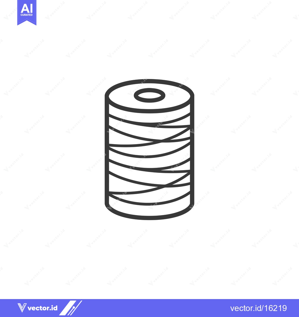 Premium Vector dari A Line Drawing of a Spool of Thread