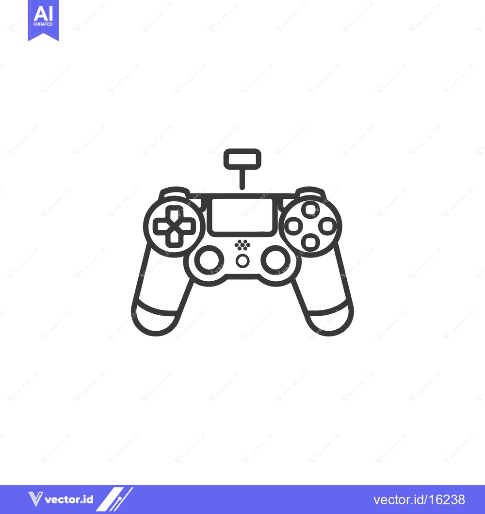 Premium Vector of A Line Drawing of a Video Game Controller