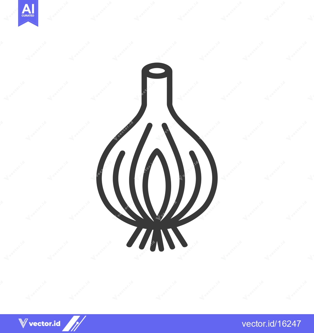 Premium Vector of A Line Drawing of a Whole Garlic Bulb