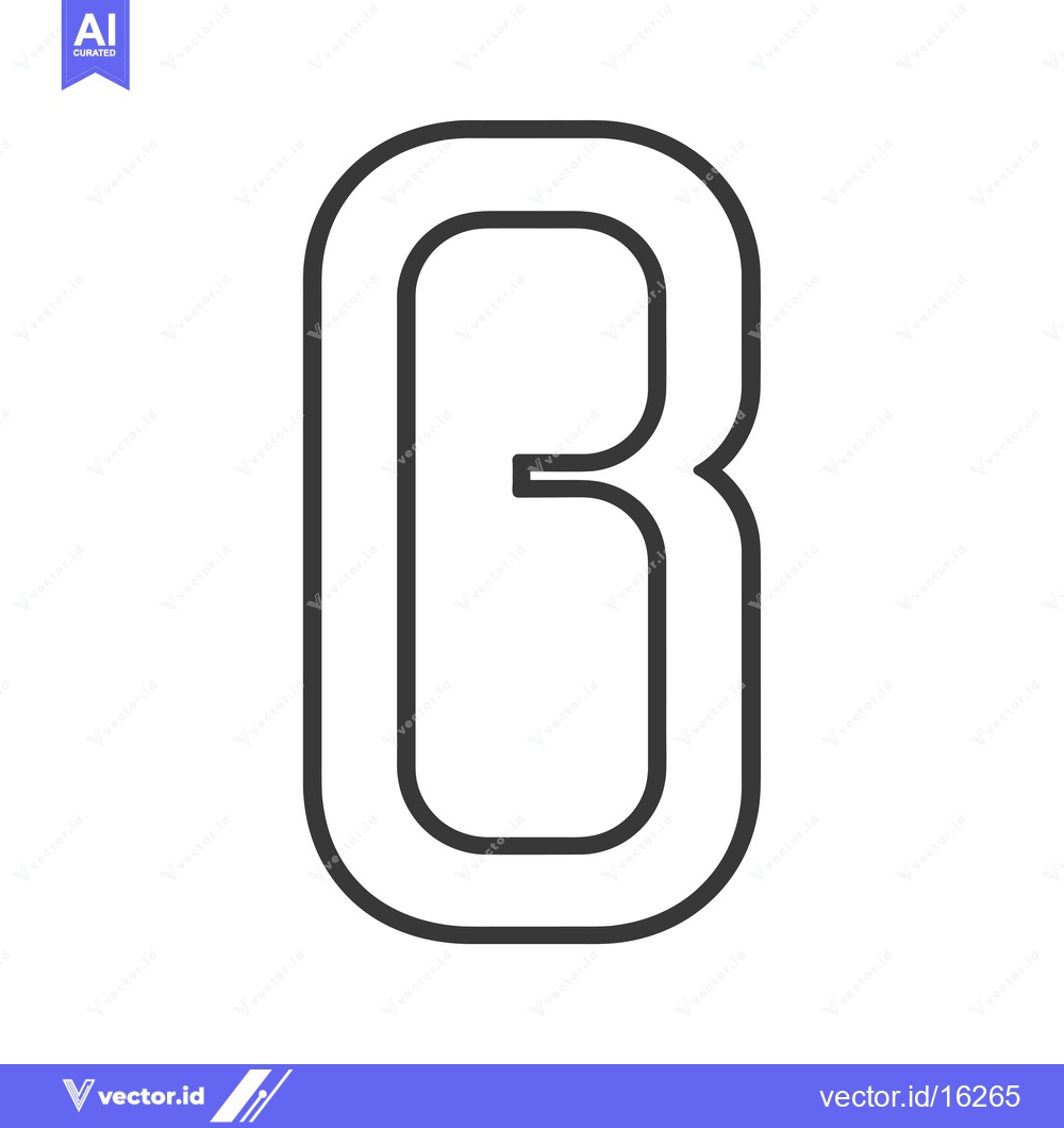 Premium Vector dari A Line Drawing of the Letter "B"