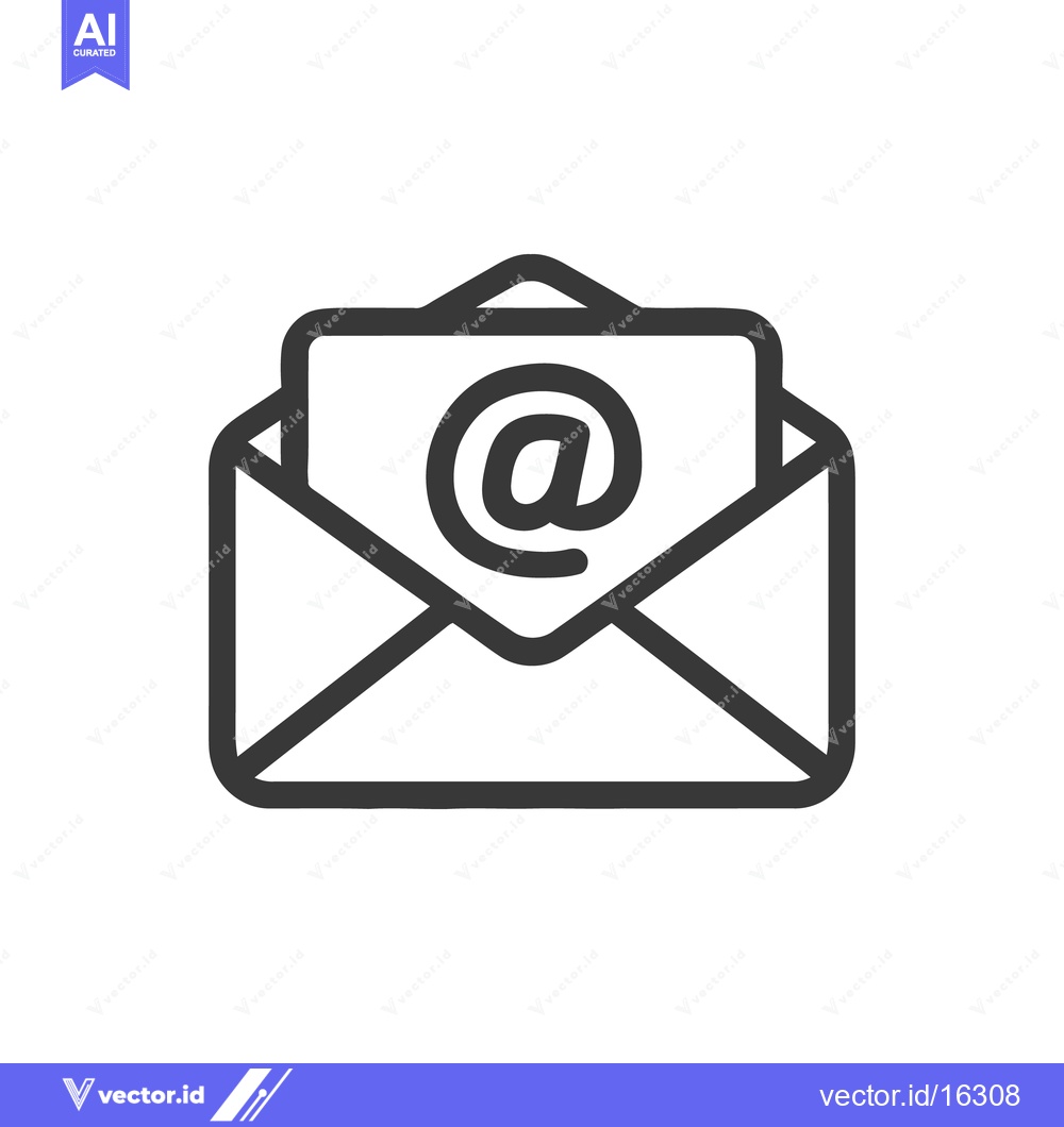 Premium Vector dari Simple Open Envelope Icon with Email Symbol