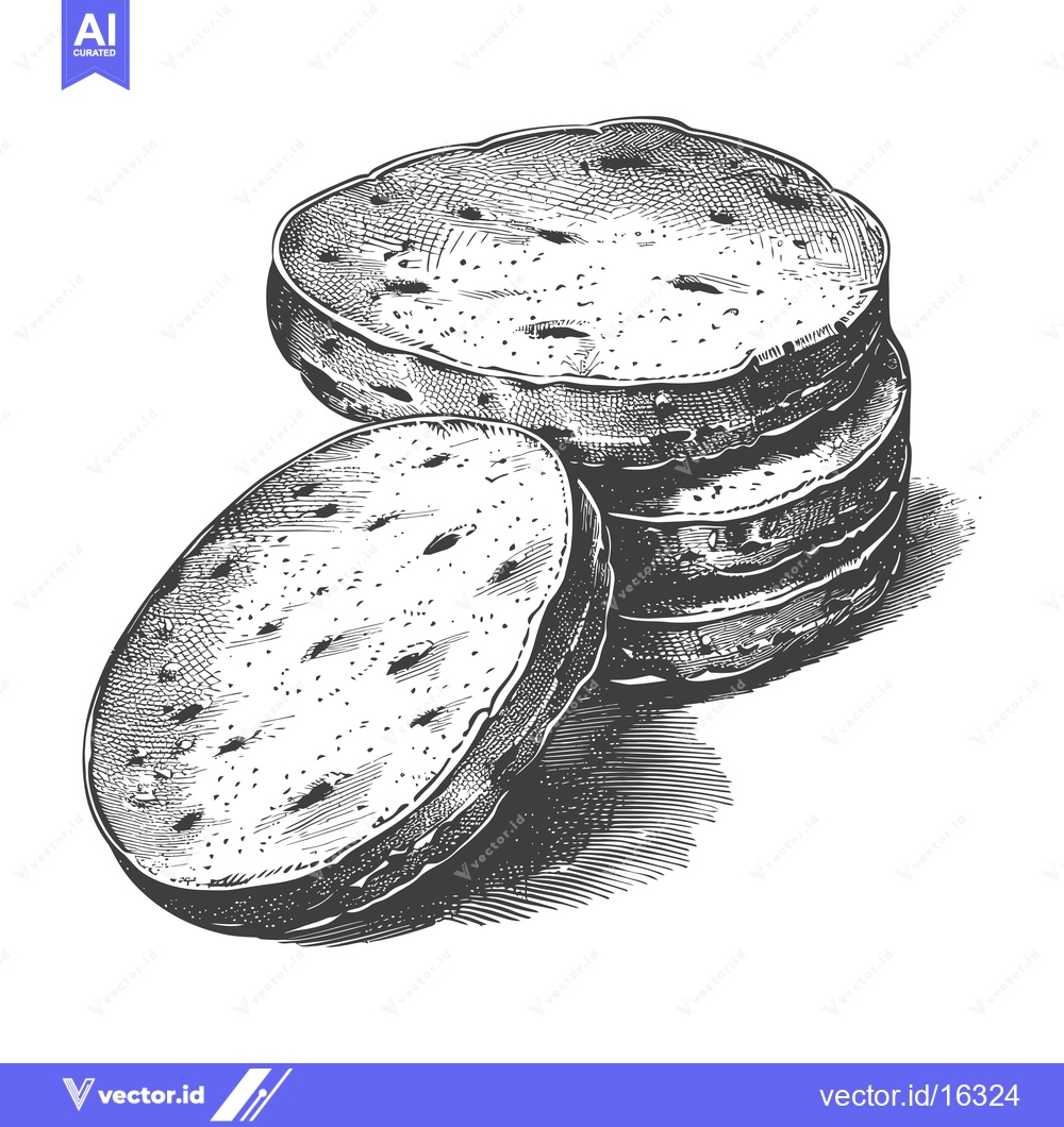 Premium Vector of Stacked Round Patties Ready For Grilling
