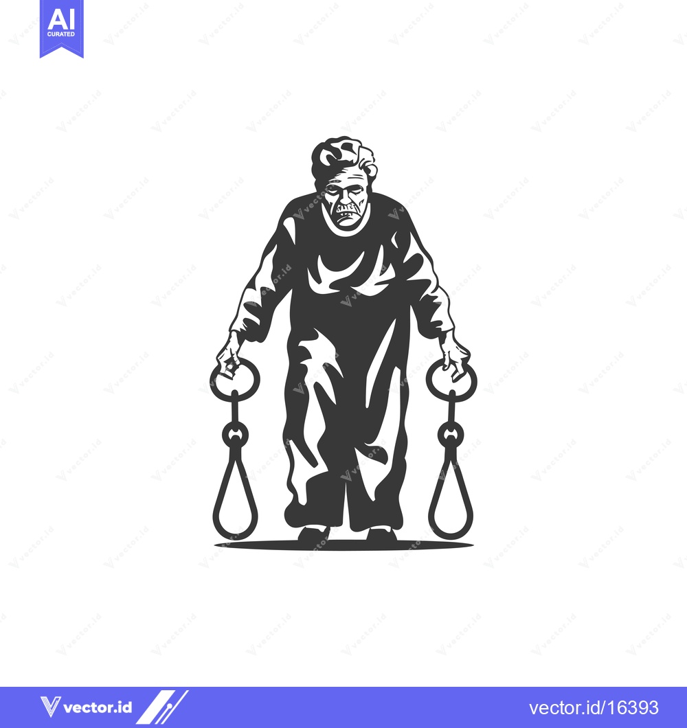 Premium Vector of A Man Holding Two Noose Ropes