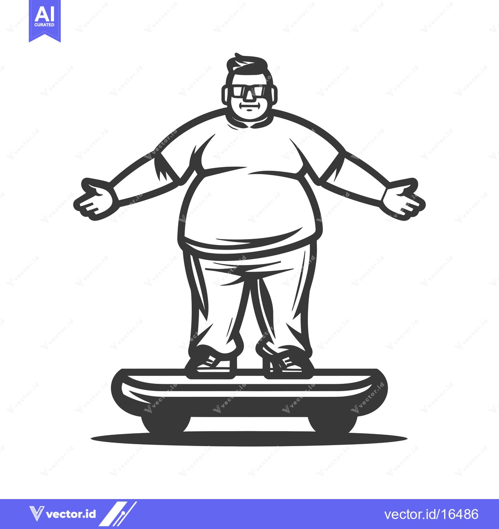 Premium Vector of A man wearing sunglasses riding a hoverboard