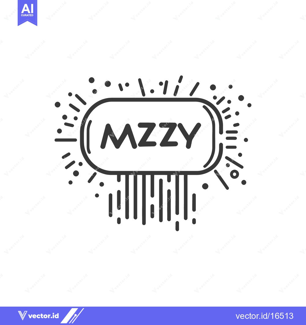 Premium Vector dari A minimalist black and white design with the word MZZY