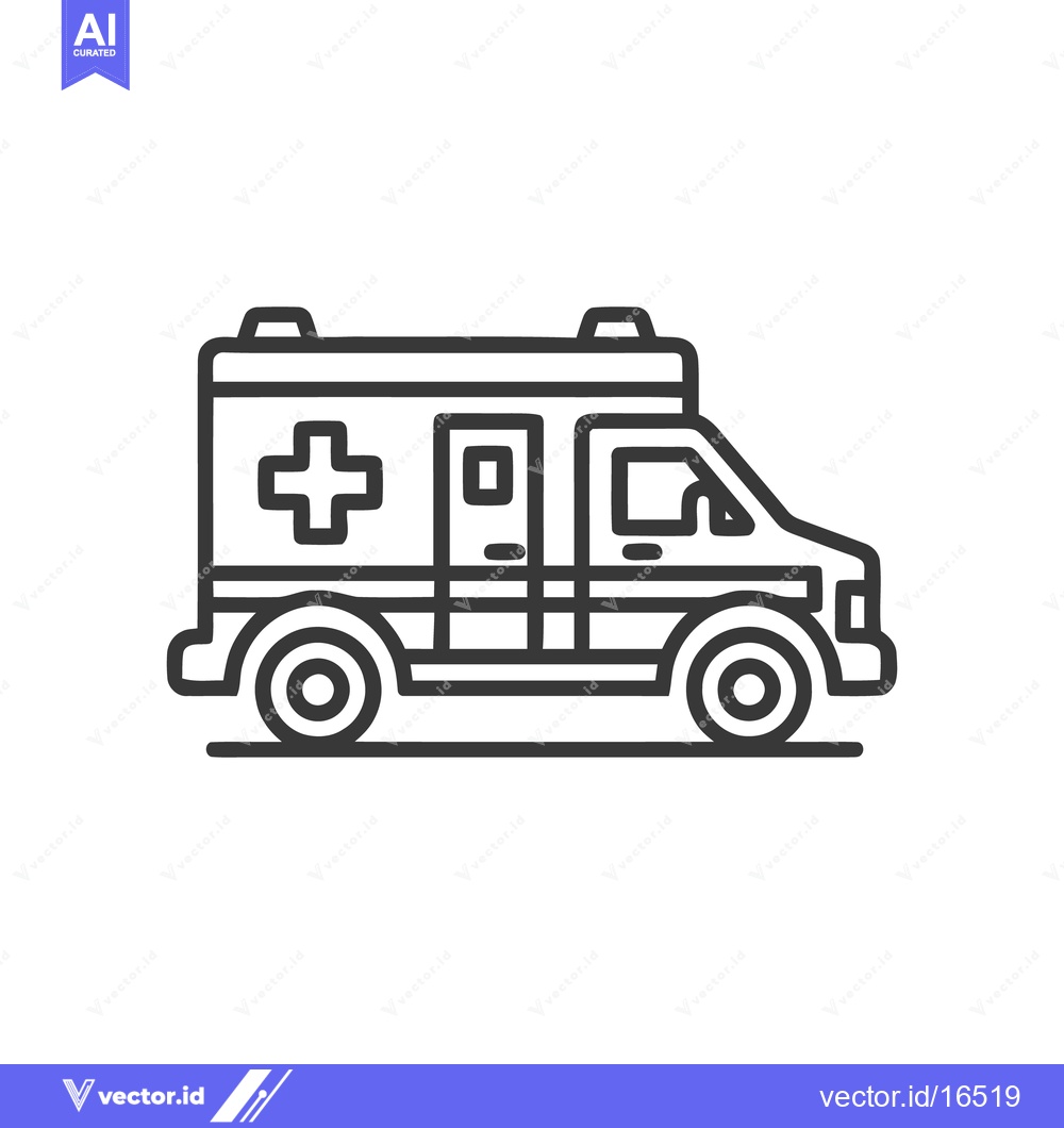 Premium Vector dari Ambulance Icon Line Art Icon  545