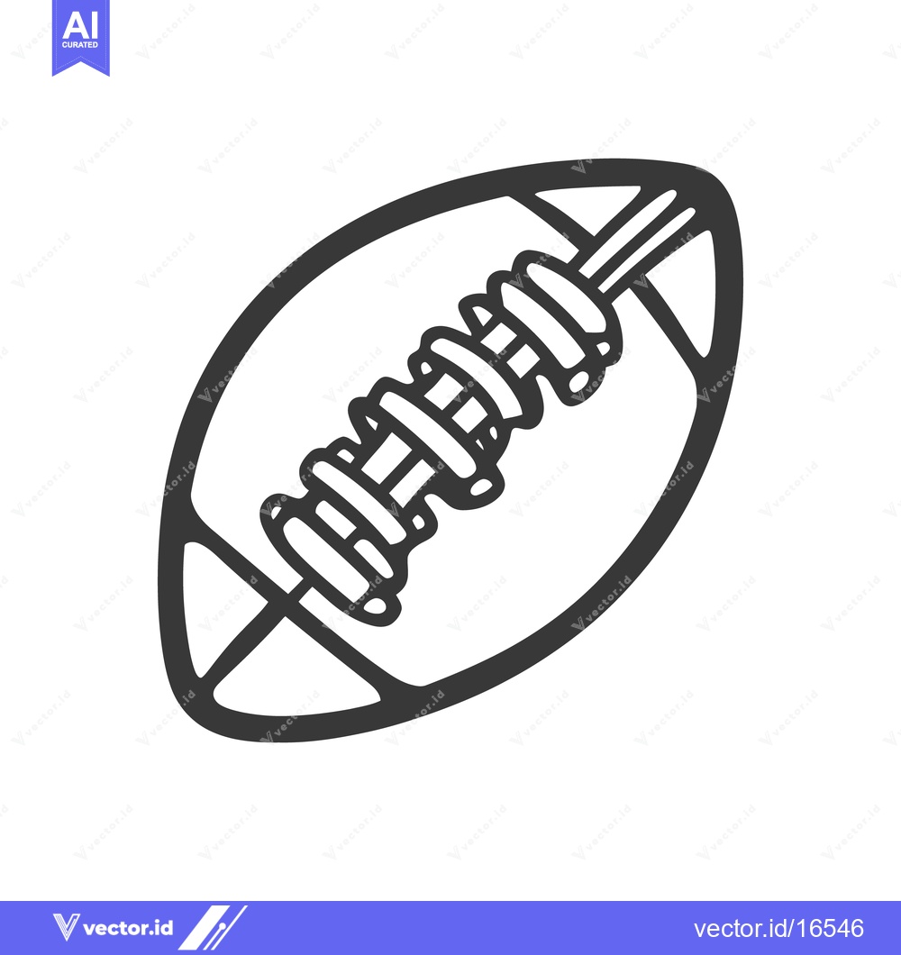 Premium Vector dari A stylized graphic depiction of an American football ball