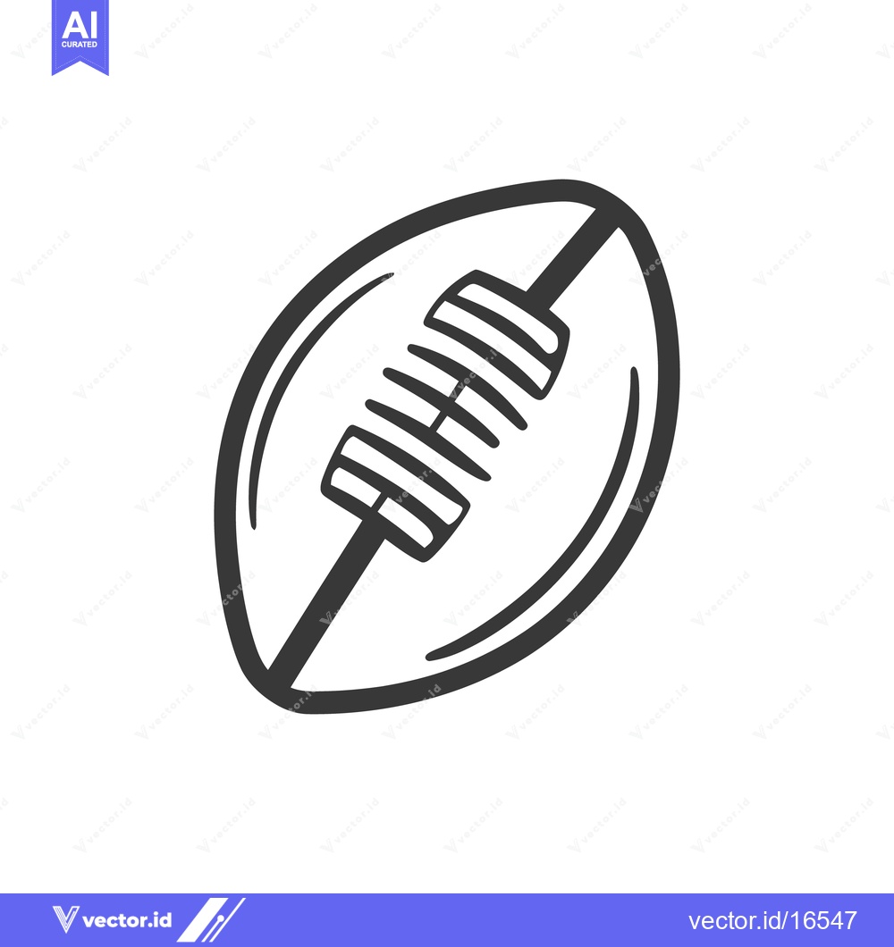 Premium Vector of A simple black and white drawing of a football