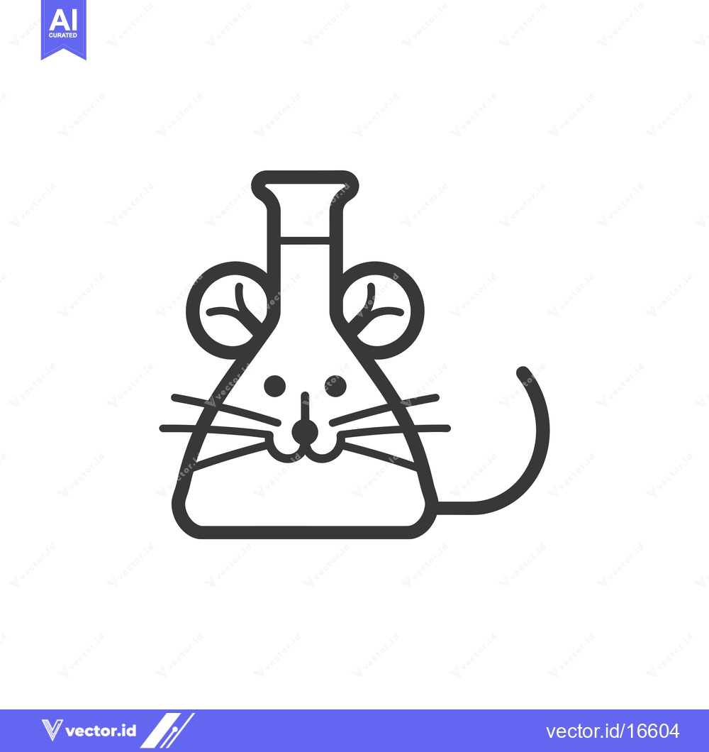 Premium Vector dari A Mouse Shaped Like a Beaker