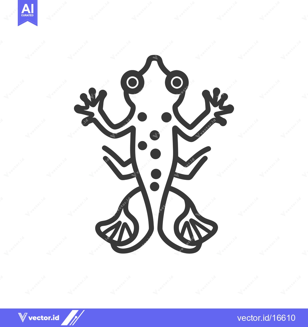 Premium Vector dari A simple illustrated outline of a spotted amphibian creature