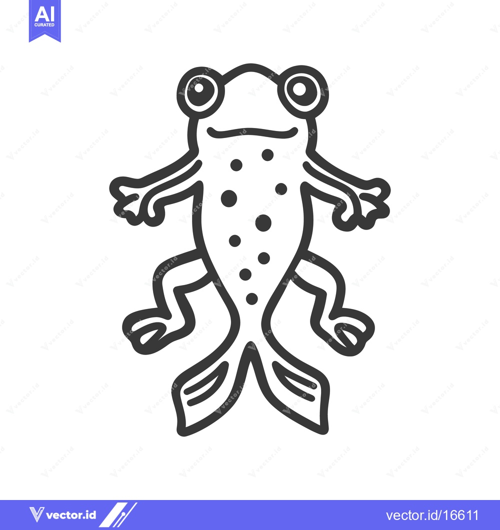 Premium Vector dari A stylized cartoon depiction of a spotted amphibian creature