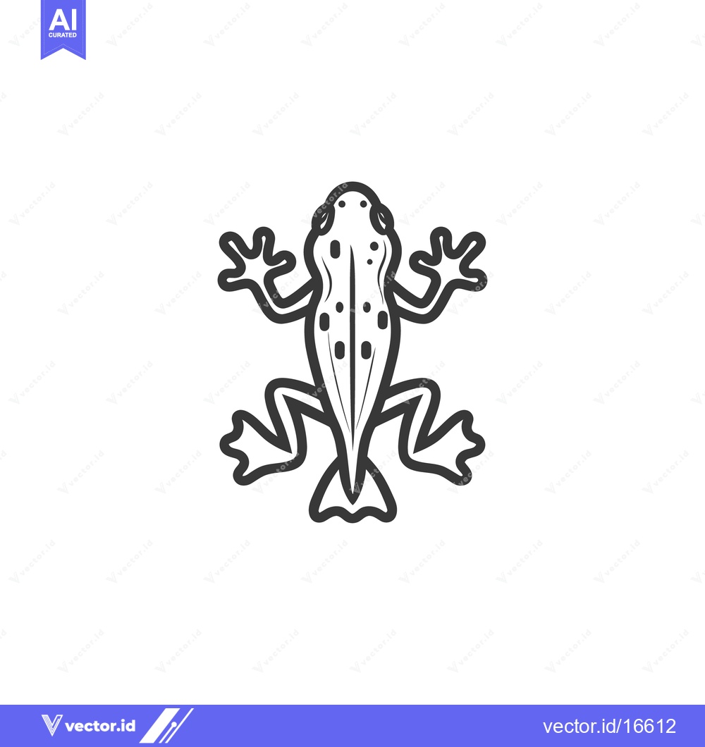 Premium Vector of A simple black and white line drawing of a frog