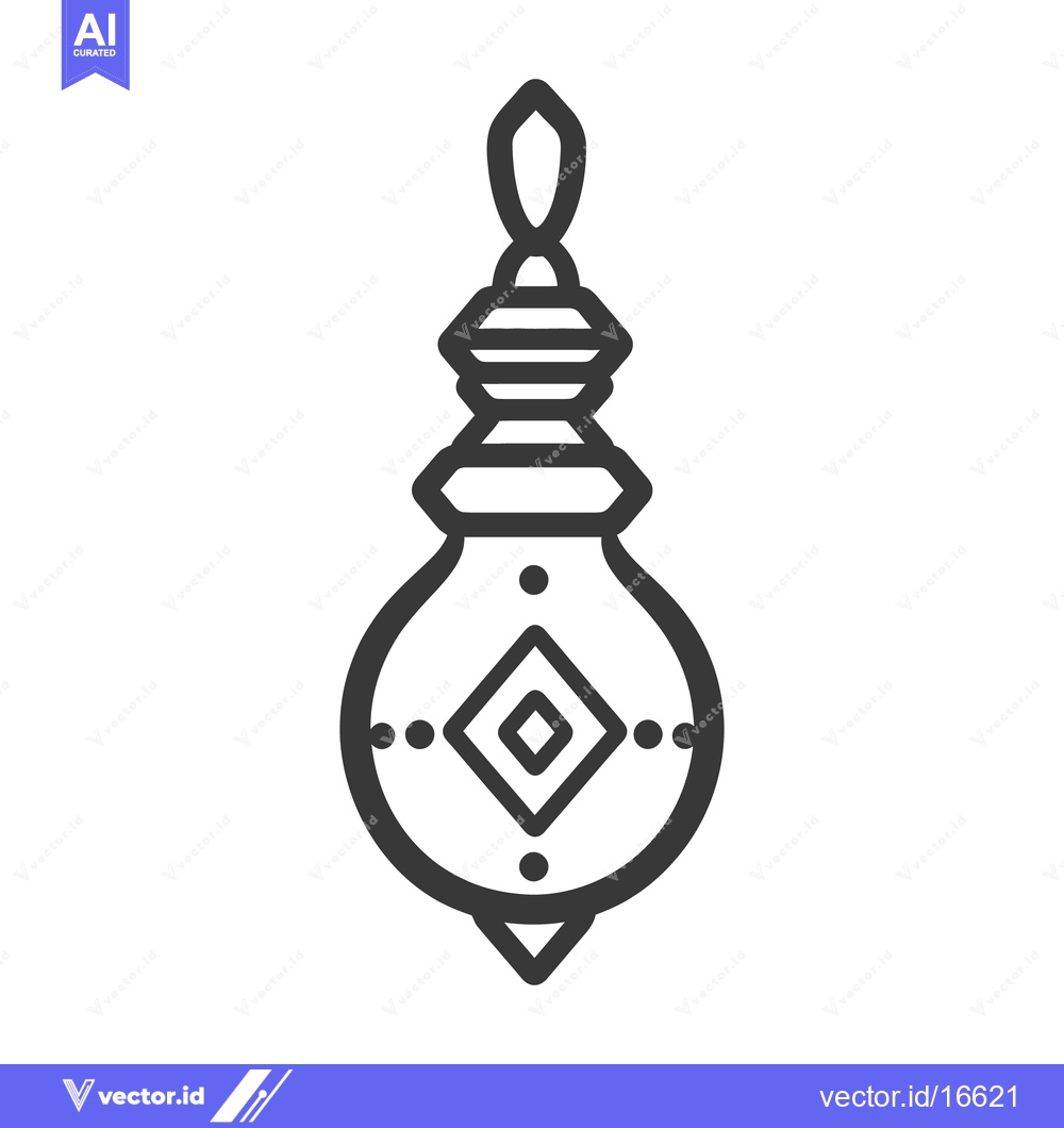 Premium Vector dari A hanging decorative ornament featuring geometric shapes and details