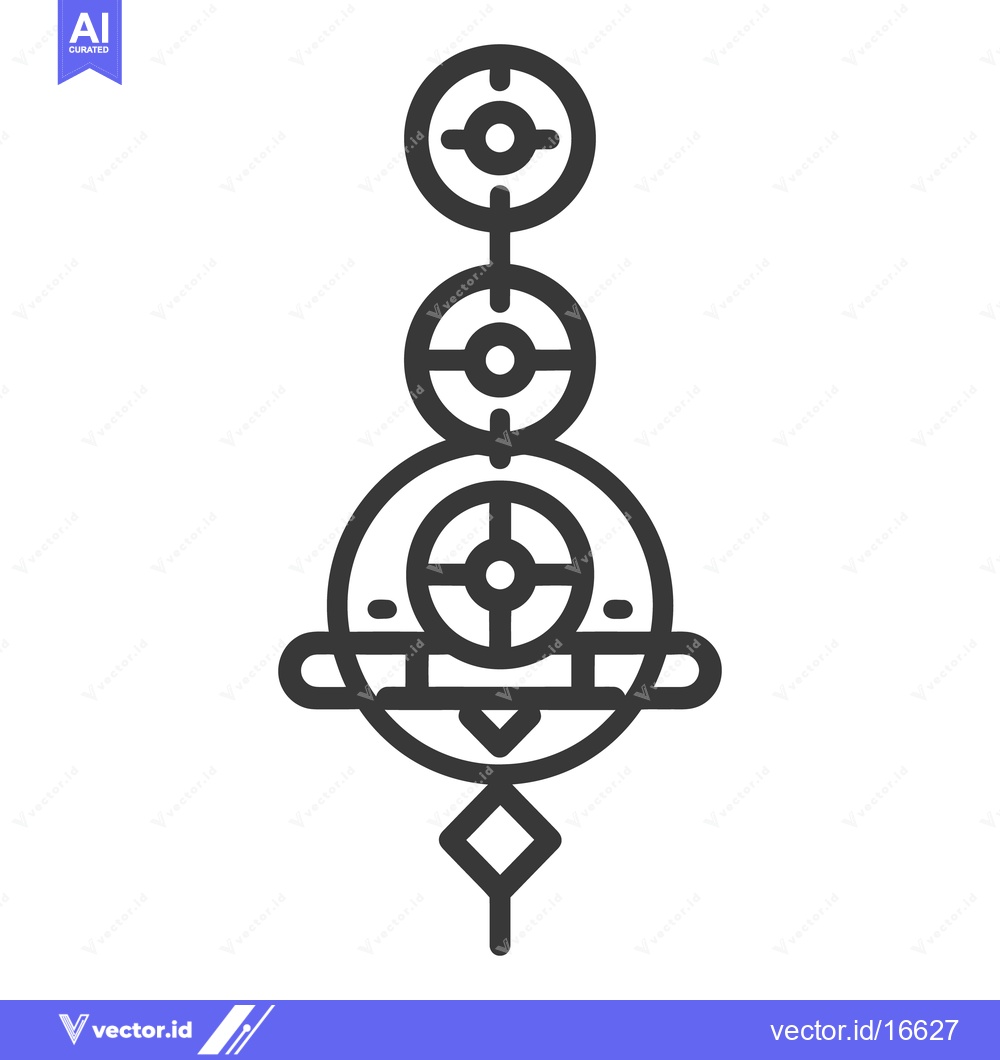 Premium Vector dari A vertical abstract graphic illustration comprised of circular and ang