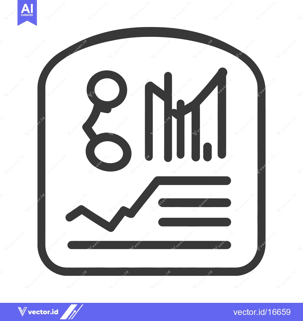 Premium Vector dari A simple graphic showing data analysis with a line graph and bars