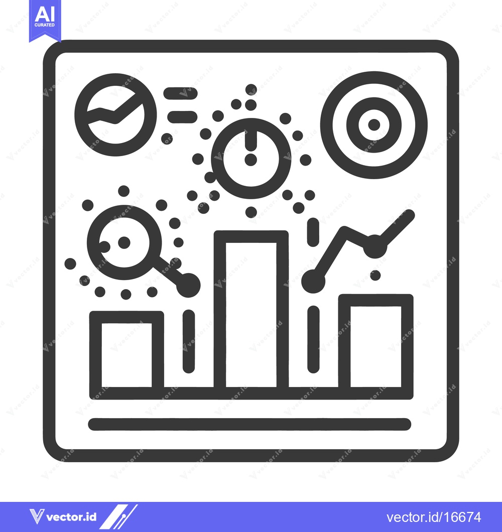 Premium Vector dari An icon depicting data analysis and business performance metrics