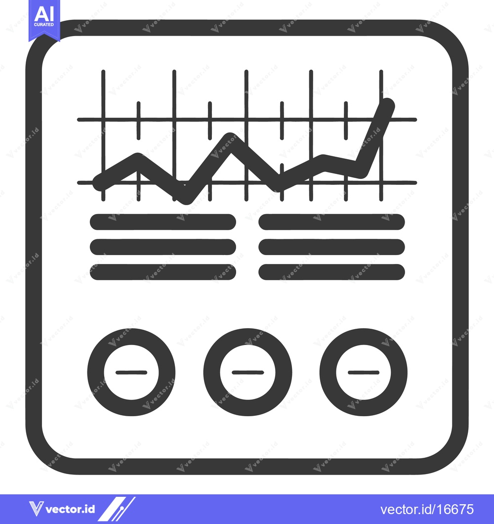 Premium Vector dari A graphical display presenting data analysis on a digital screen