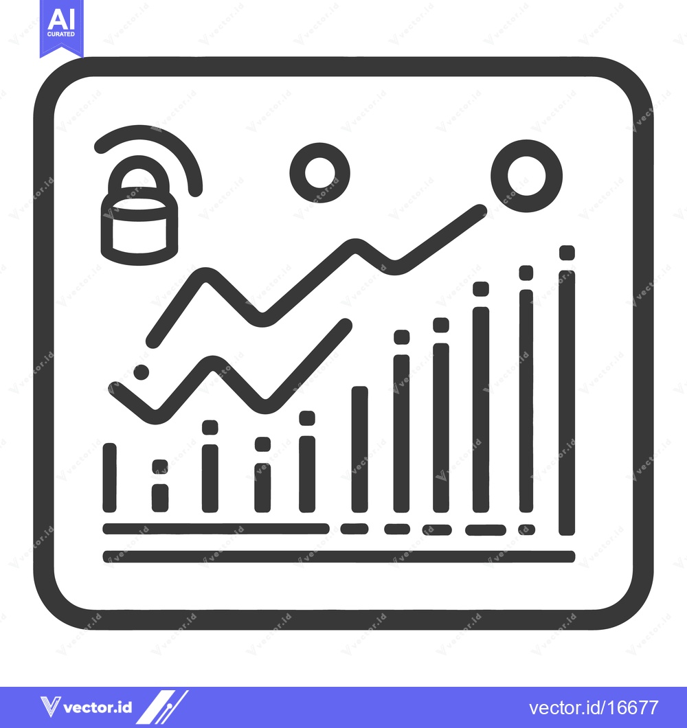 Premium Vector of Graphical depiction of financial data growth with security measures