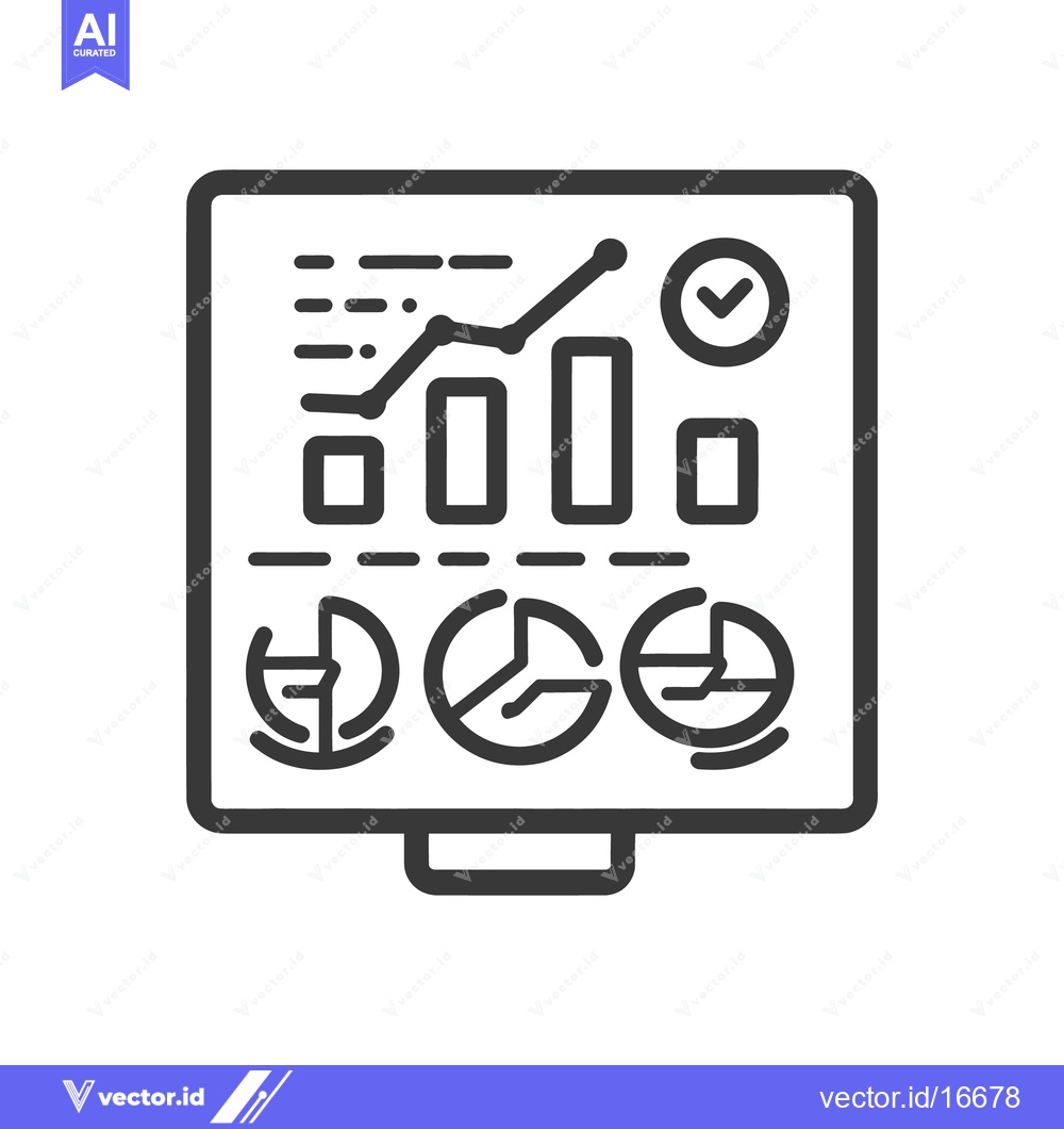 Premium Vector of The illustration depicts business data with graphs and charts