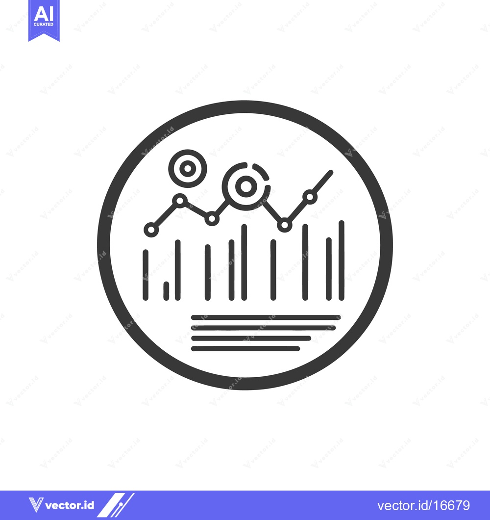 Premium Vector dari Circular graphic displaying a combination of data charts and elements
