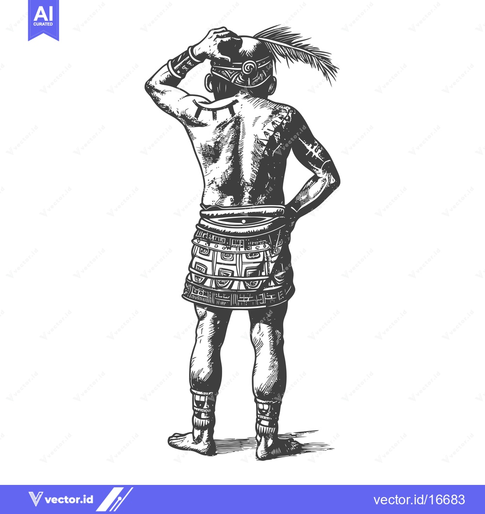 Premium Vector dari A Native American Man Wearing Traditional Clothing