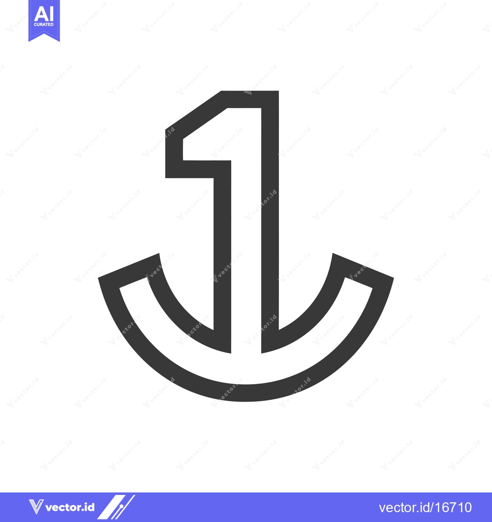 Premium Vector dari Anchor with Number One Inside
