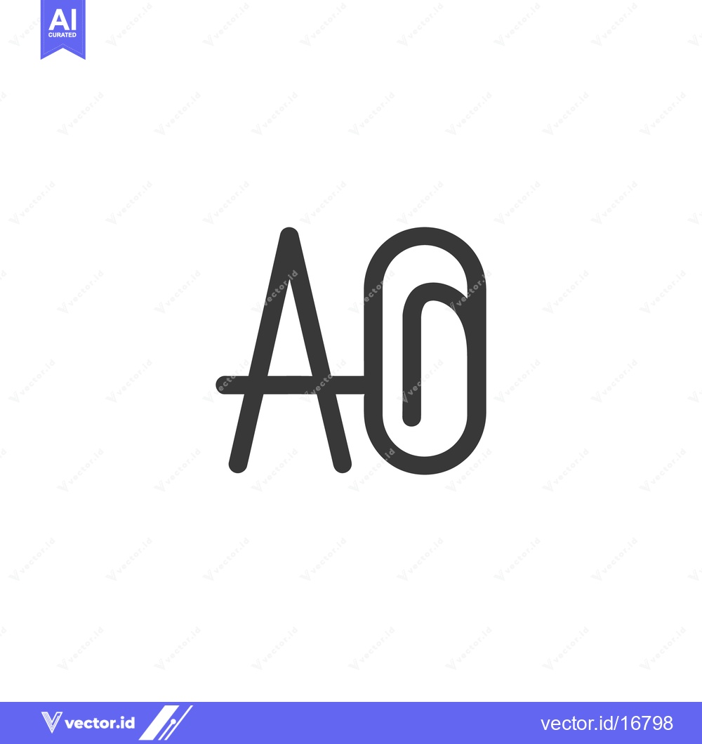Premium Vector of The graphic shows two letters in a modern minimalist style
