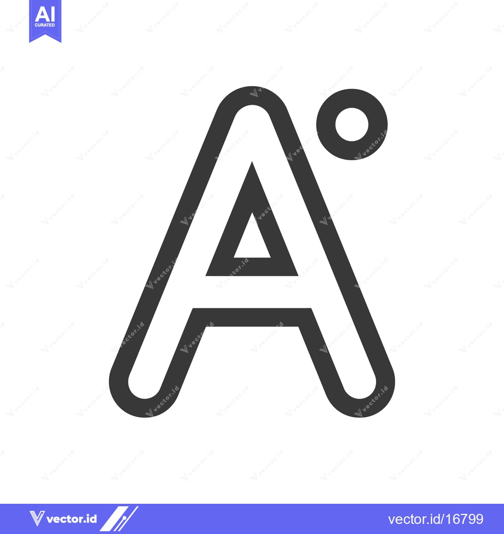 Premium Vector dari A single letter A with a small circle above it