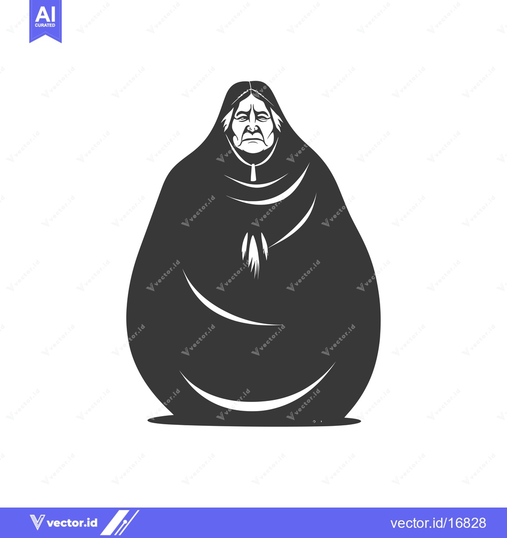 Premium Vector dari An Elderly Woman Dressed in a Long, Flowing Robe