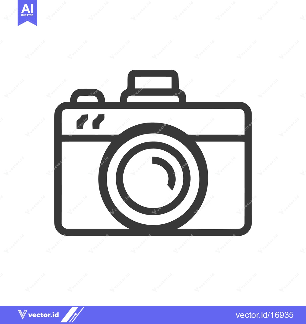 Premium Vector dari Minimalist Camera Icon: Sleek Design for Photography Concepts