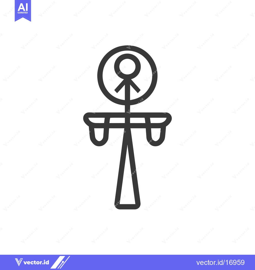 Premium Vector dari Ankh, Egyptian Hieroglyph, Symbol of Life