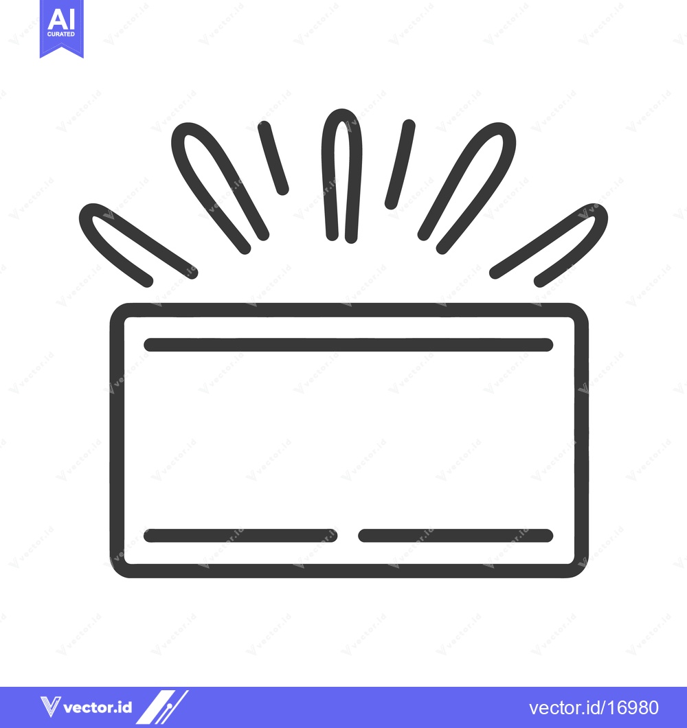Premium Vector dari A rectangular object emitting lines representing illumination or energ