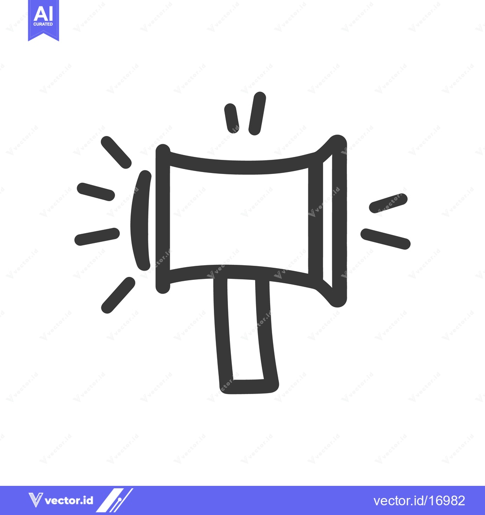 Premium Vector of Simple vector illustration of a megaphone emitting sound waves