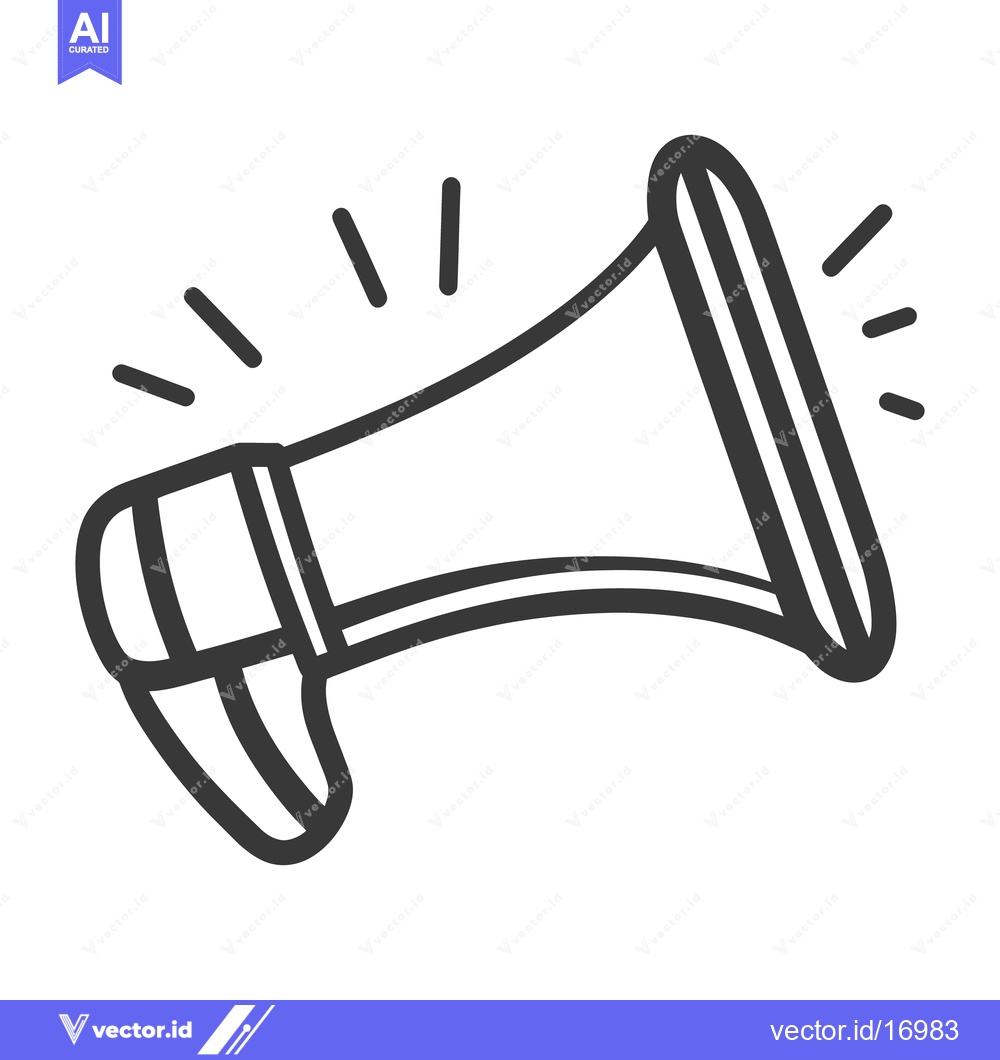 Premium Vector dari A simple illustration of a megaphone for announcements and broadcastin